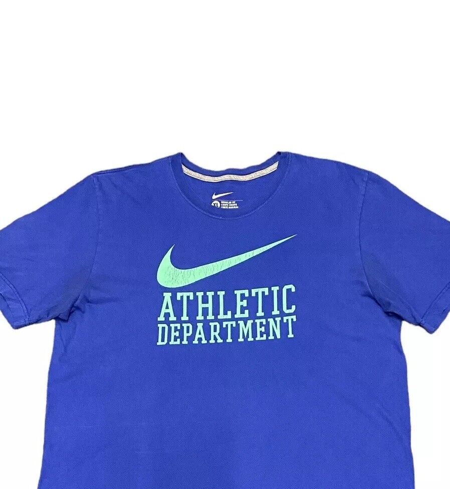 Nike Athletic T-Shirt Blue Mens XL Chest Logo