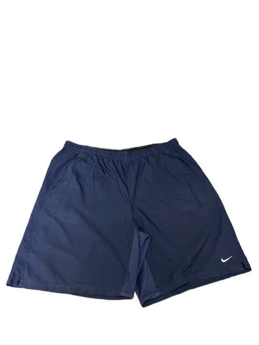 Nike Athletic Running Shorts Fits as Mens XL 35" Waist Navy Mesh Panels Pull On
