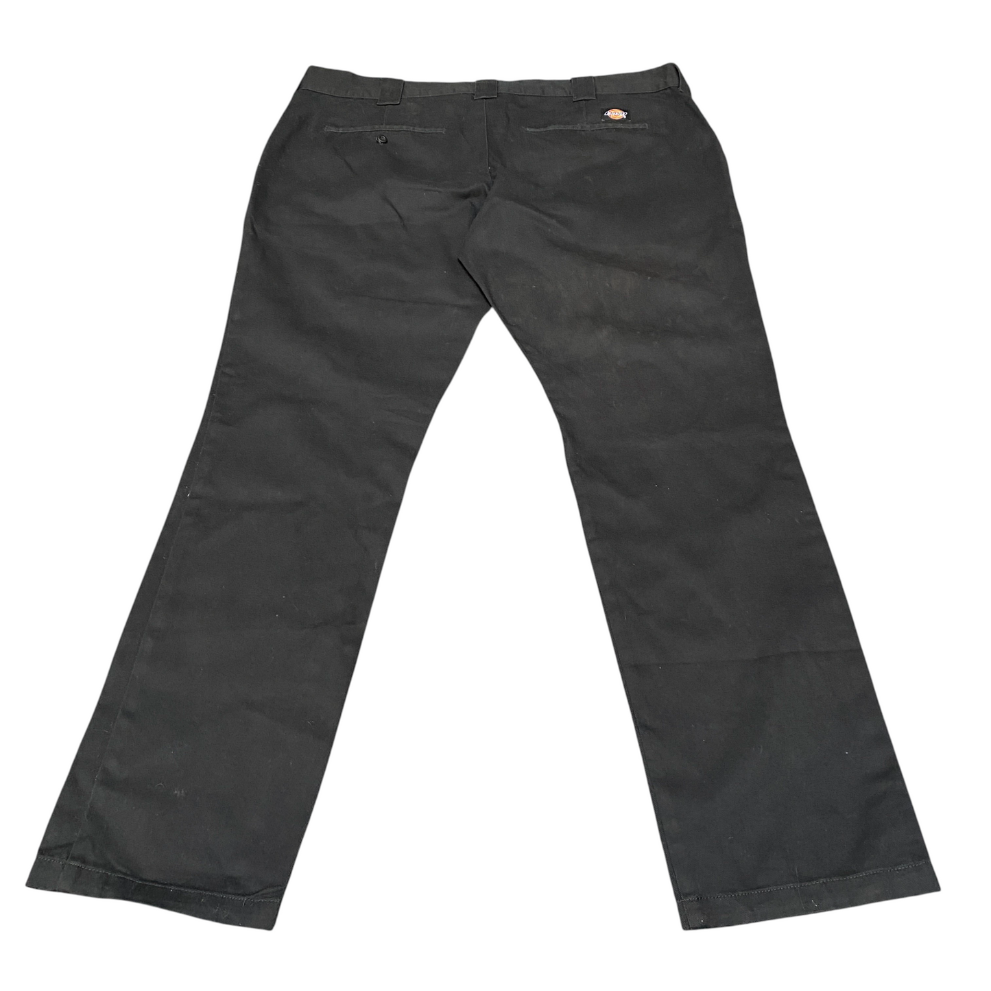 Dickies Work Trousers Mens 43" Waist Black Slash Pockets Low Waist Slim Straight