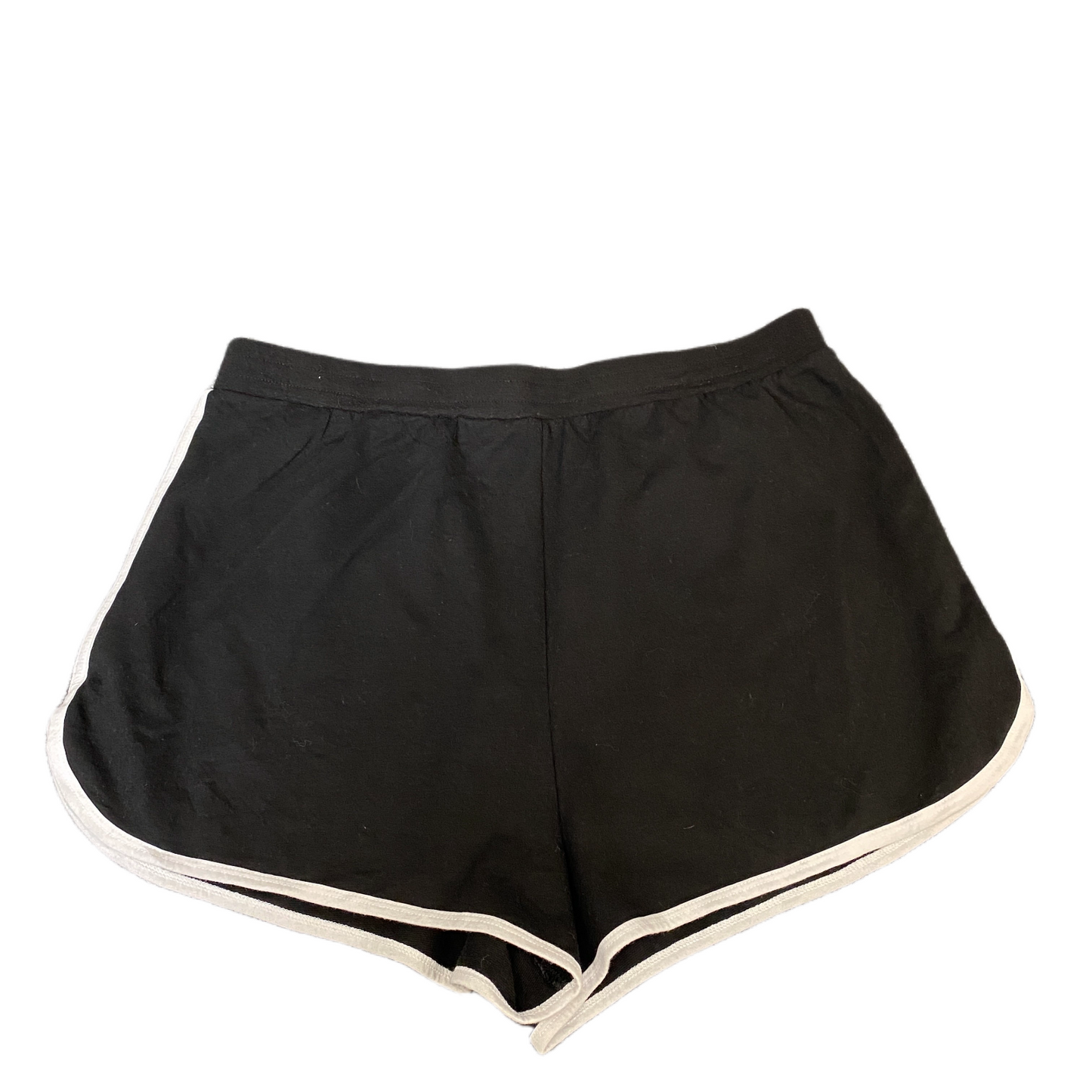 Running Sprinter Shorts Womens XL 30" Waist Black Athletic Workout Dolphin Hem