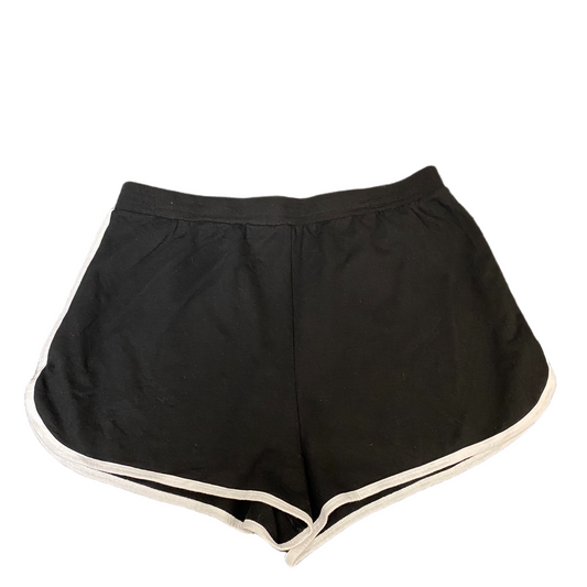Running Sprinter Shorts Womens XL 30" Waist Black Athletic Workout Dolphin Hem