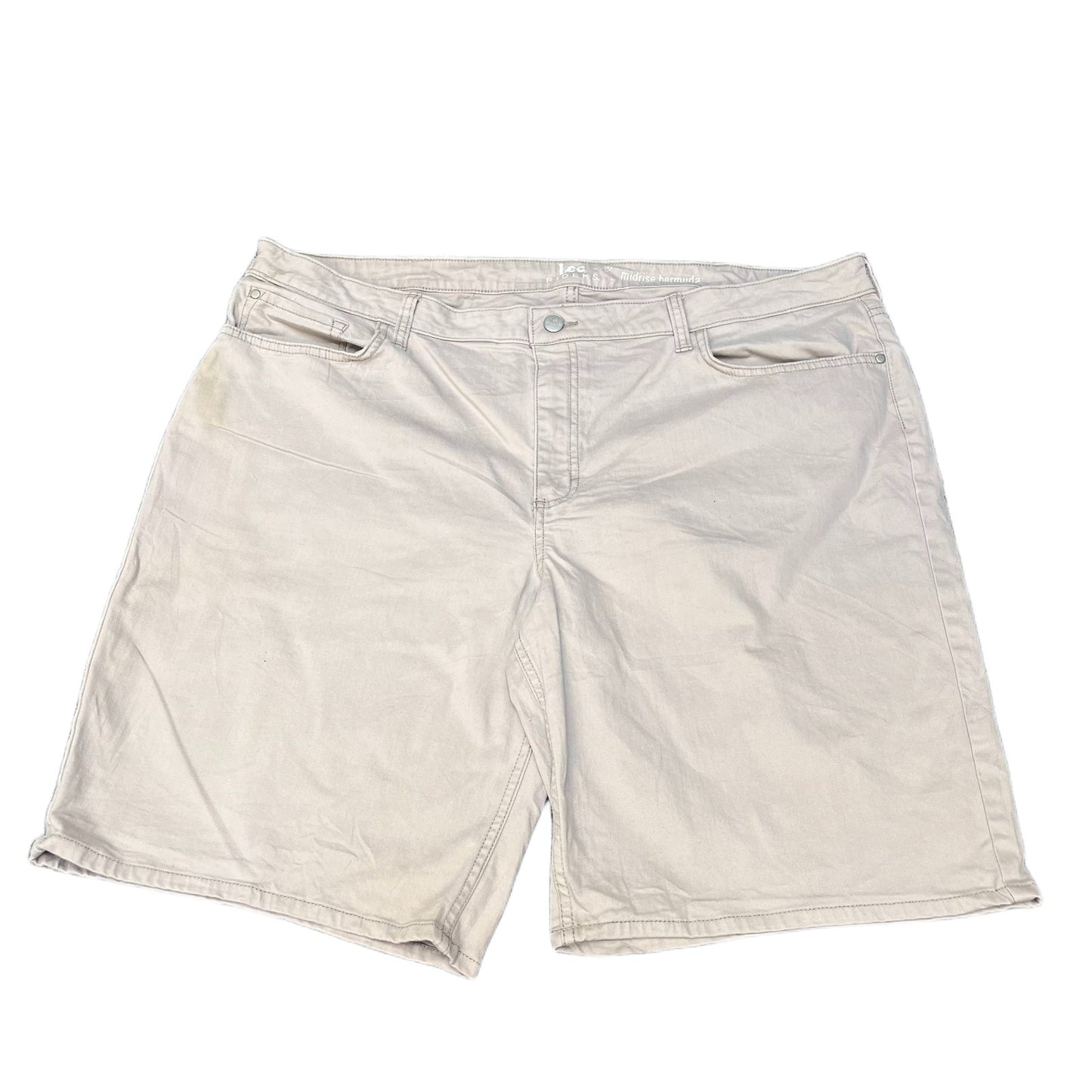 Lee Riders Bermuda Shorts Fits as Womens 2XL 42" Waist Beige Denim Mid Rise