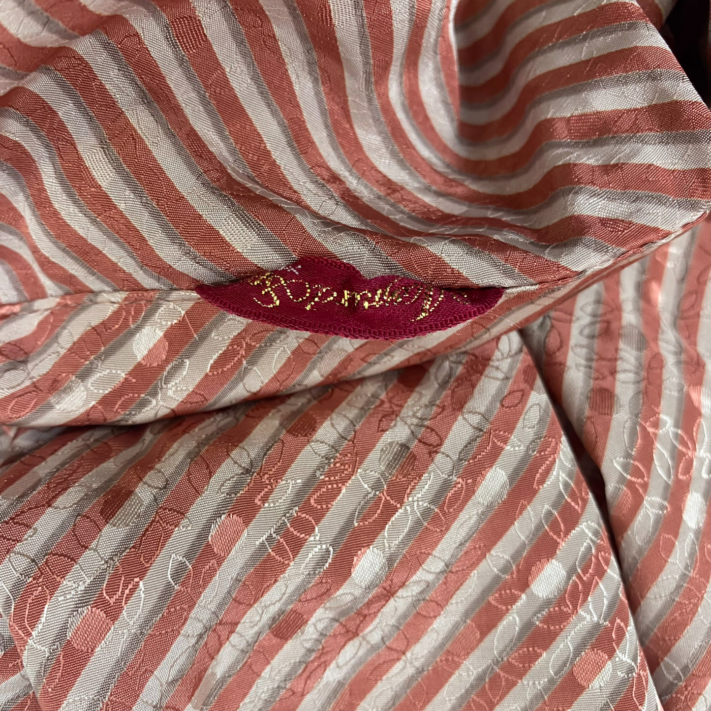Shirt Top Womens M Pink Striped Pintuck Detail Long Sleeve Collared Button Down