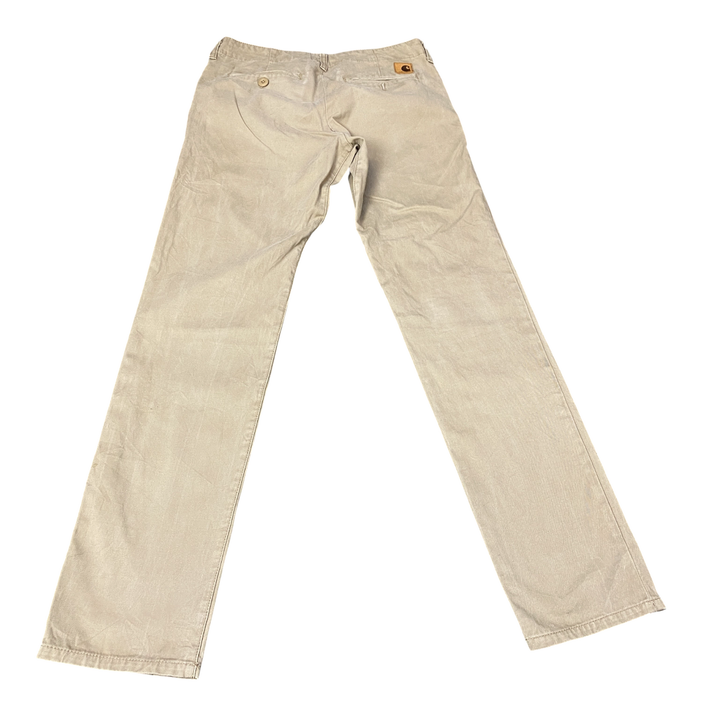 Carhartt Club Pants Mens Medium Beige Workwear Stretch High Rise Straight Leg
