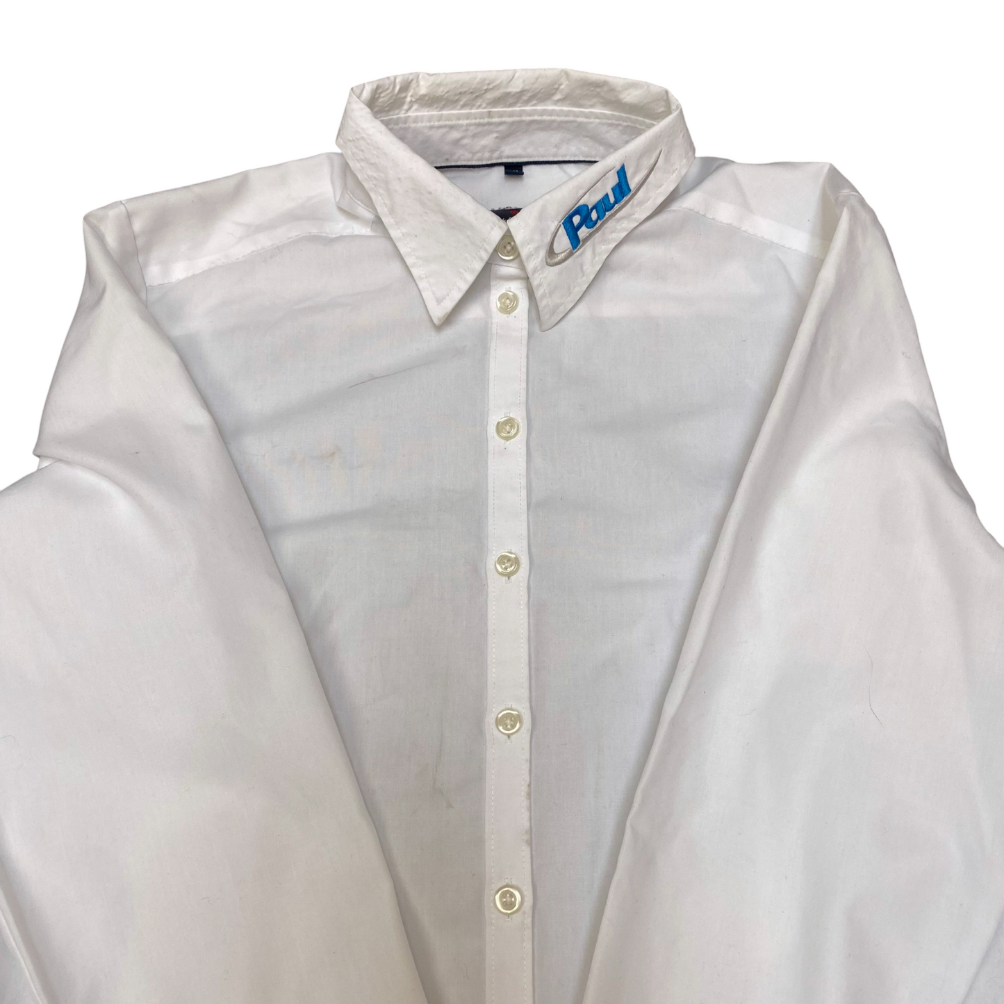 Shirt Top Womens M White Long Sleeve Collared Button Down Casual Outdoor