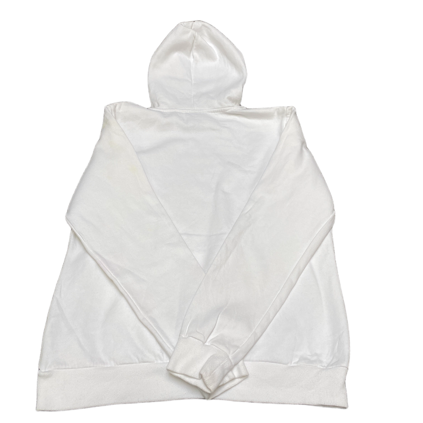 Nike Hoodie Womens L White Embroidered Logo Raglan Sleeve Pullover Drawstring