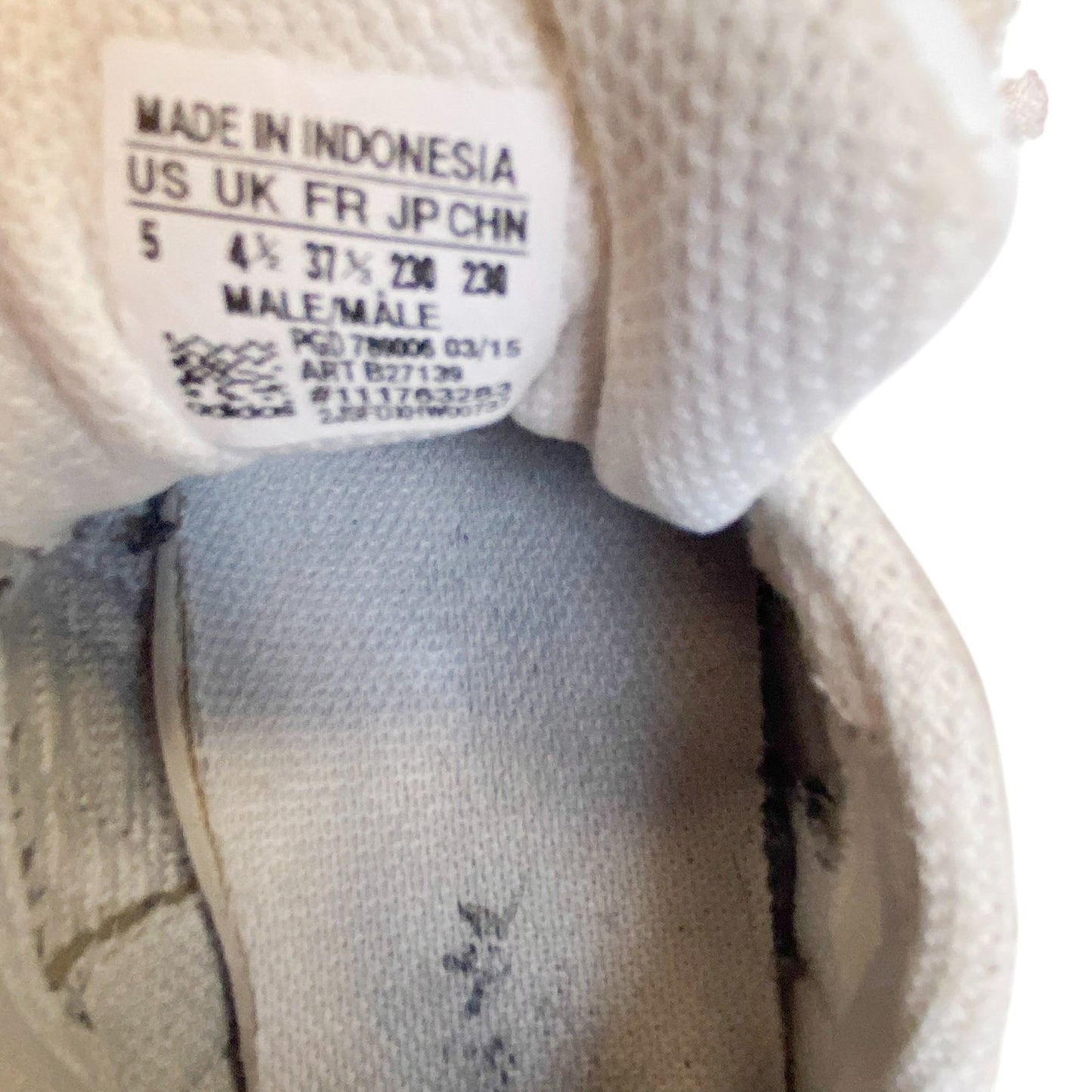 Adidas Originals Superstar Classic Low Top Sneaker Men's 4.5 White Red 3 Stripes