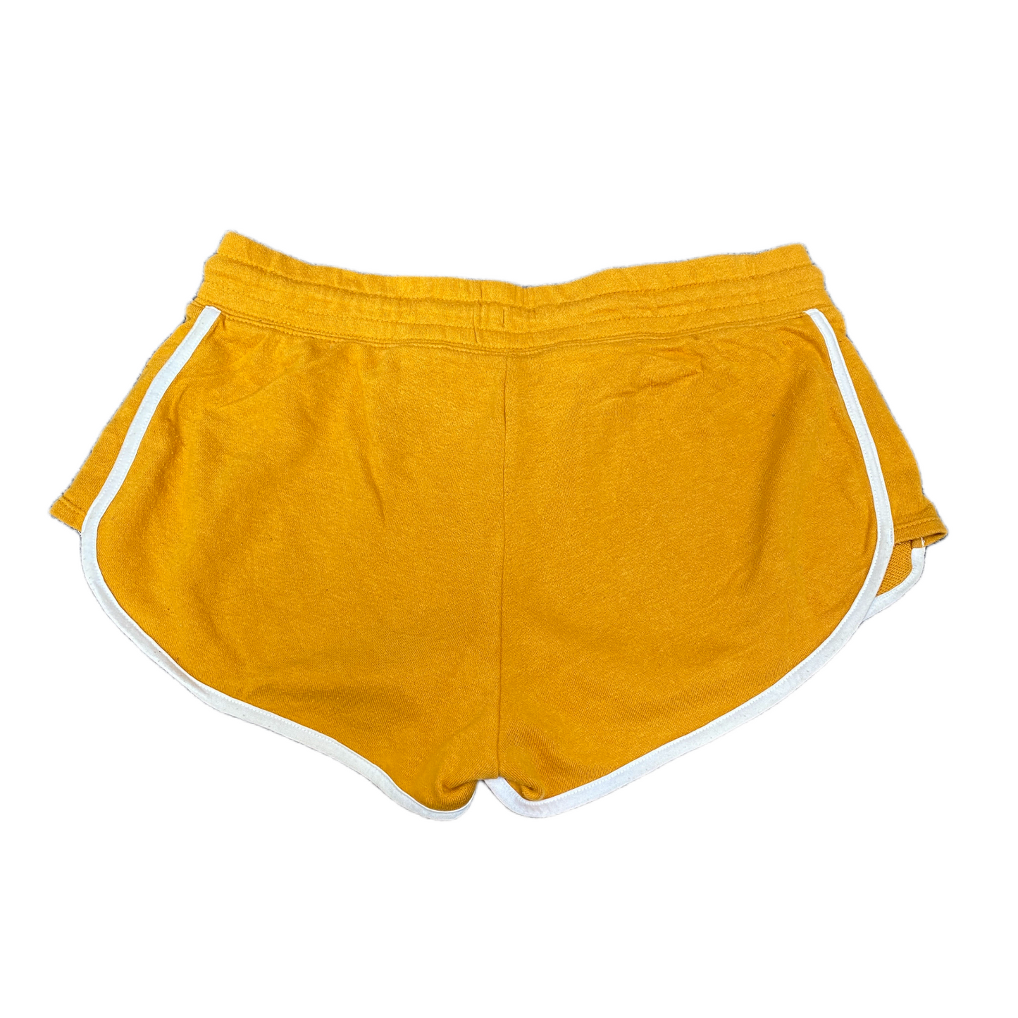Running Sprinter Shorts Womens S 29" Waist Yellow Athletic Workout Dolphin Hem