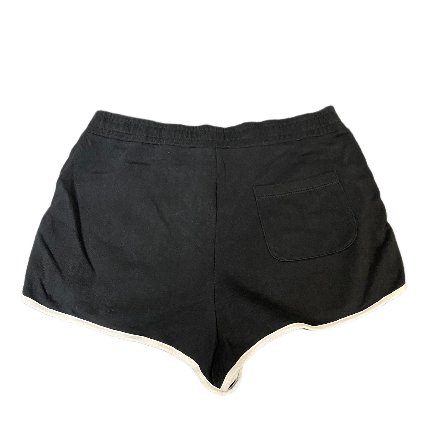 Running Sprinter Shorts Womens L 31" Waist Black Athletic Workout Dolphin Hem