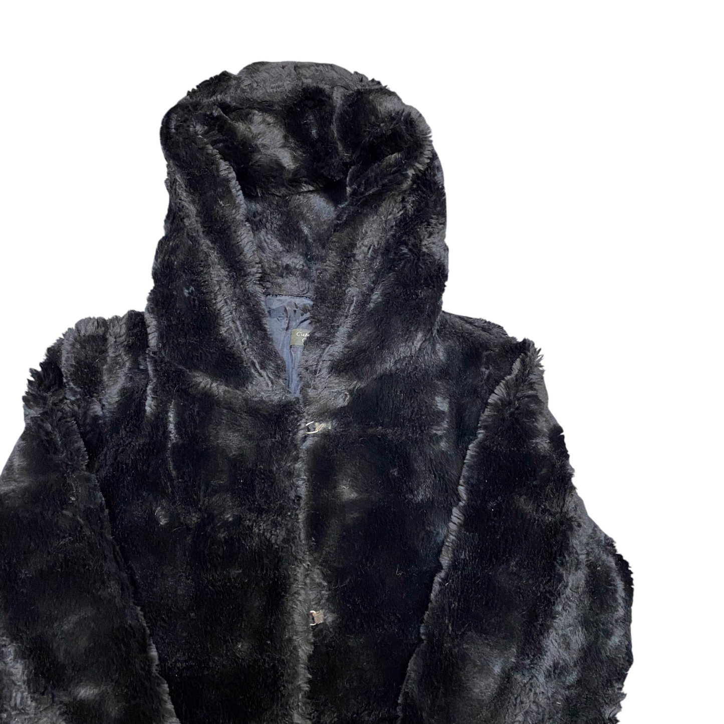 Cunga Cunga Faux Fur Teddy Jacket Womens M Black Long Sleeve Hook & Eye Closure