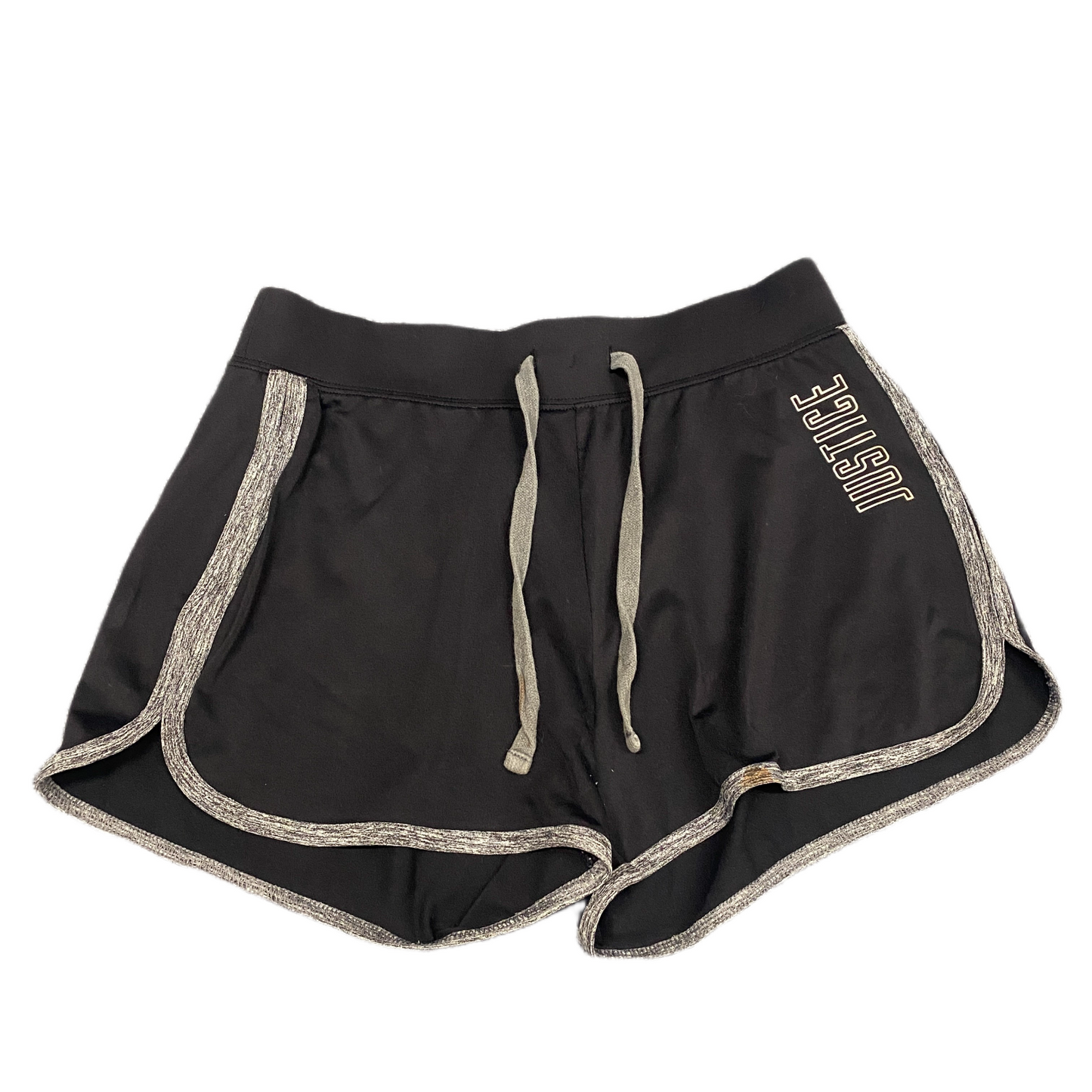Athletic Shorts Girls Small 26" Waist Black Gym Training Dolphin Hem Drawstring