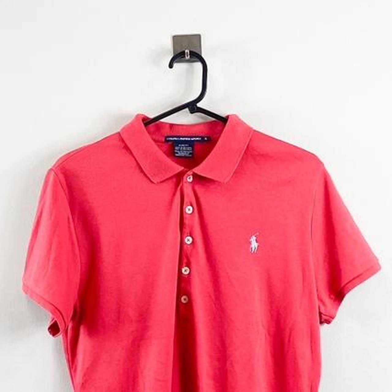 Ralph Lauren Buttoned Polo Shirt Red Women’s S Slim Fit