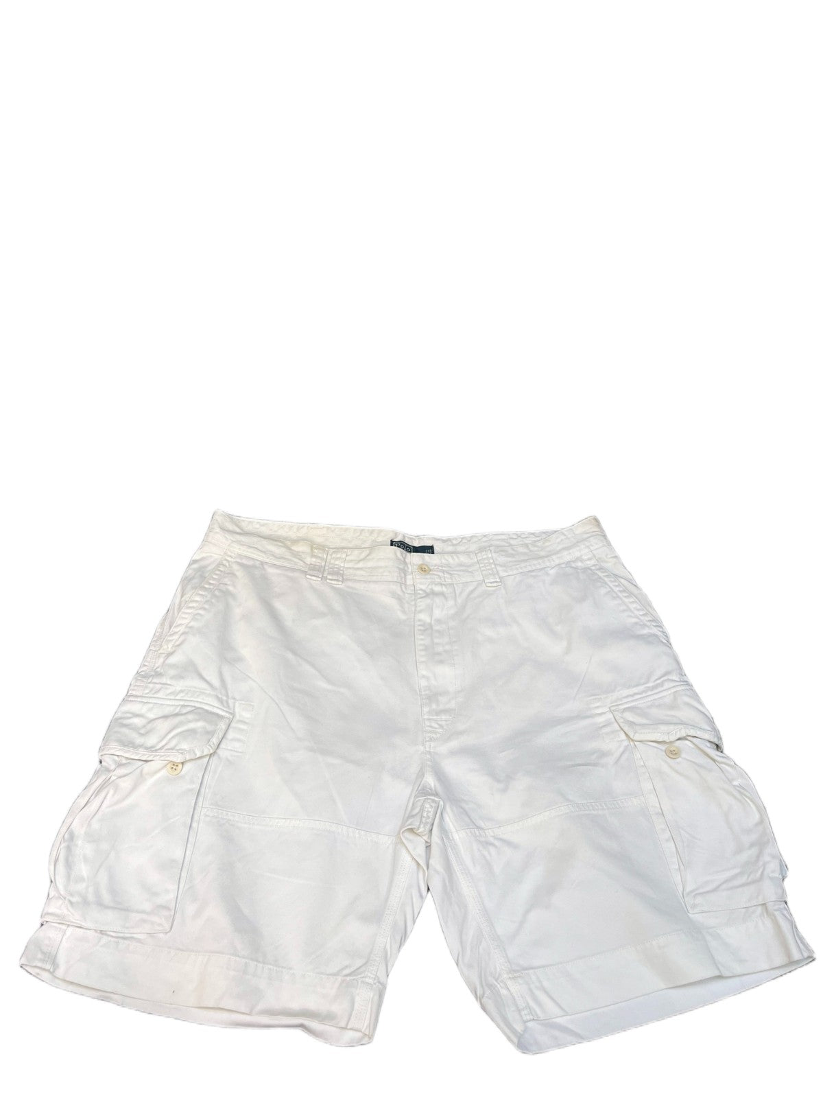 Polo Ralph Lauren Cargo Shorts Fits as Mens XL 45" Waist White Pony Logo Outdoor