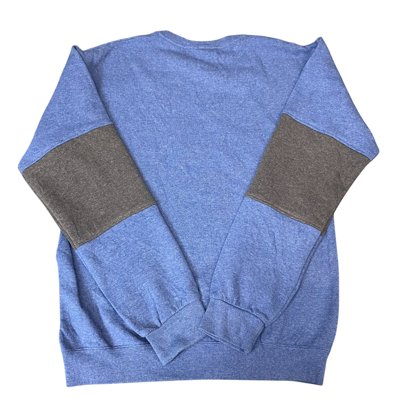 Nike Reworked Sweatshirt Mens S Blue Black Embroidered Spellout Logo Vintage Y2K