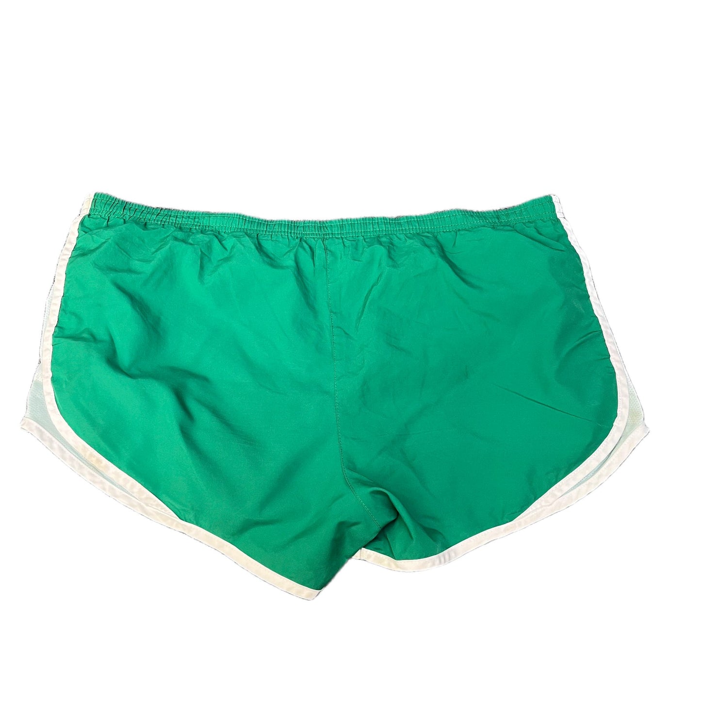 Nike Tempo Running Shorts Fits as Womens 2XL 39" Waist Green White Dolphin Hem