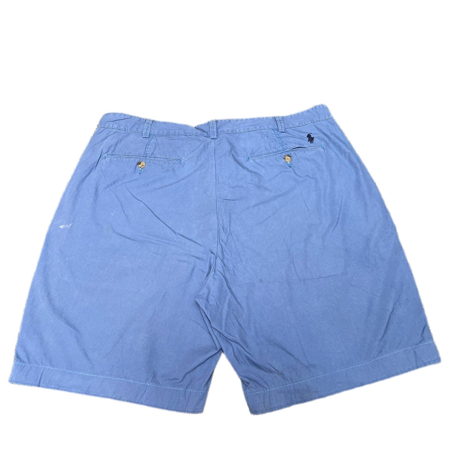 Polo Ralph Lauren Chino Shorts Fits as Men XL 40" Waist Blue  Flat Front Outdoor