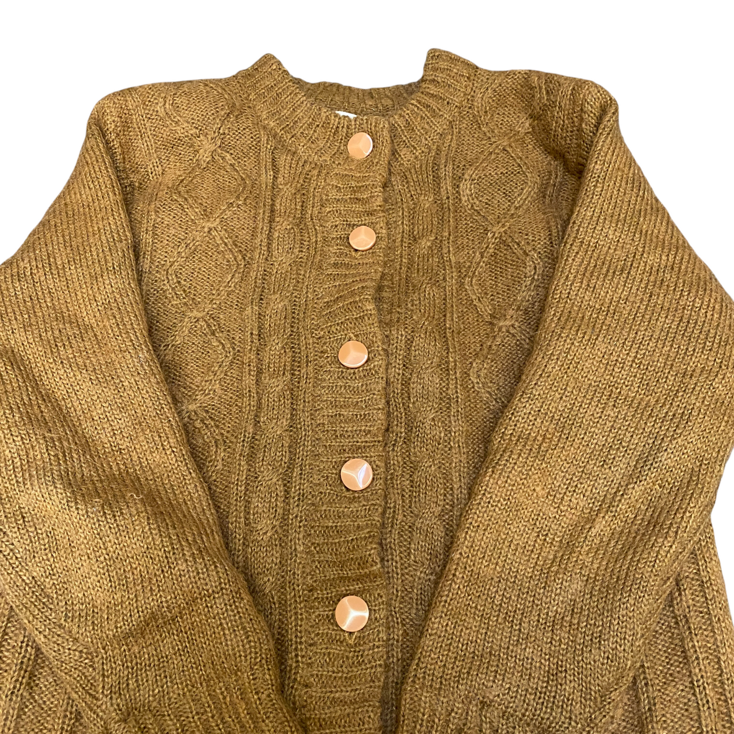SisVeil Cardihan Jumper Womens Medium Mustard Lined Long Sleeve Button Front