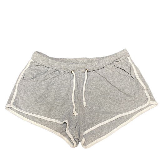 Running Sprinter Shorts Womens M 32" Waist Grey Athletic Gym Workout Dolphin Hem