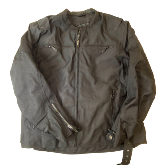 Speed and Strength Standard Supply Motorcycle Jacket Mens Large Black Full Zip