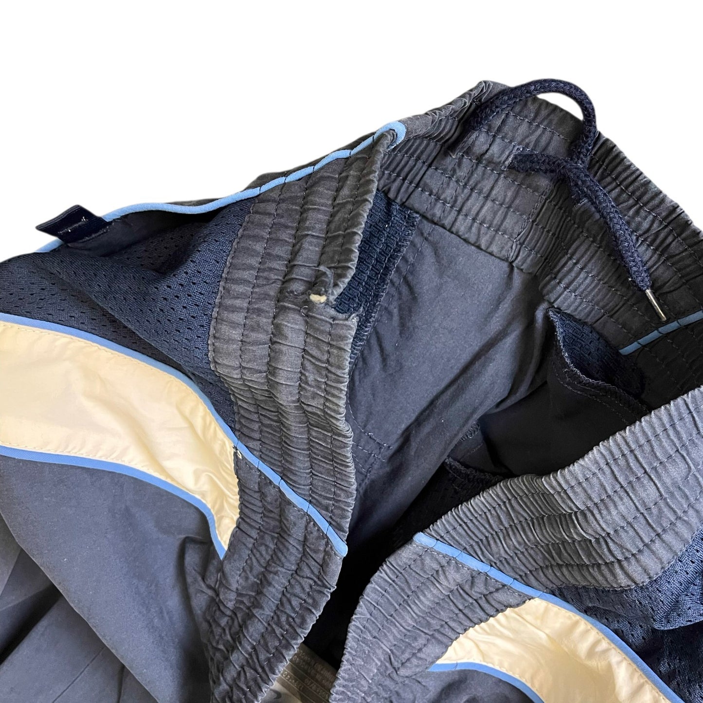 Nike Shorts Fits as Boys XS 26" Waist Blue Mesh Panels Performance Drawstring