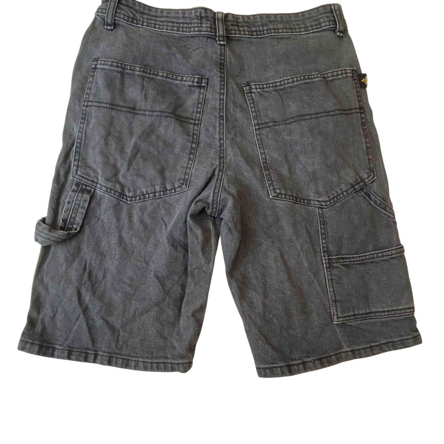 Swagga Jean Shorts Mens 30W Gray Denim Dark Wash Casual Mid-Rise Regular Outdoor