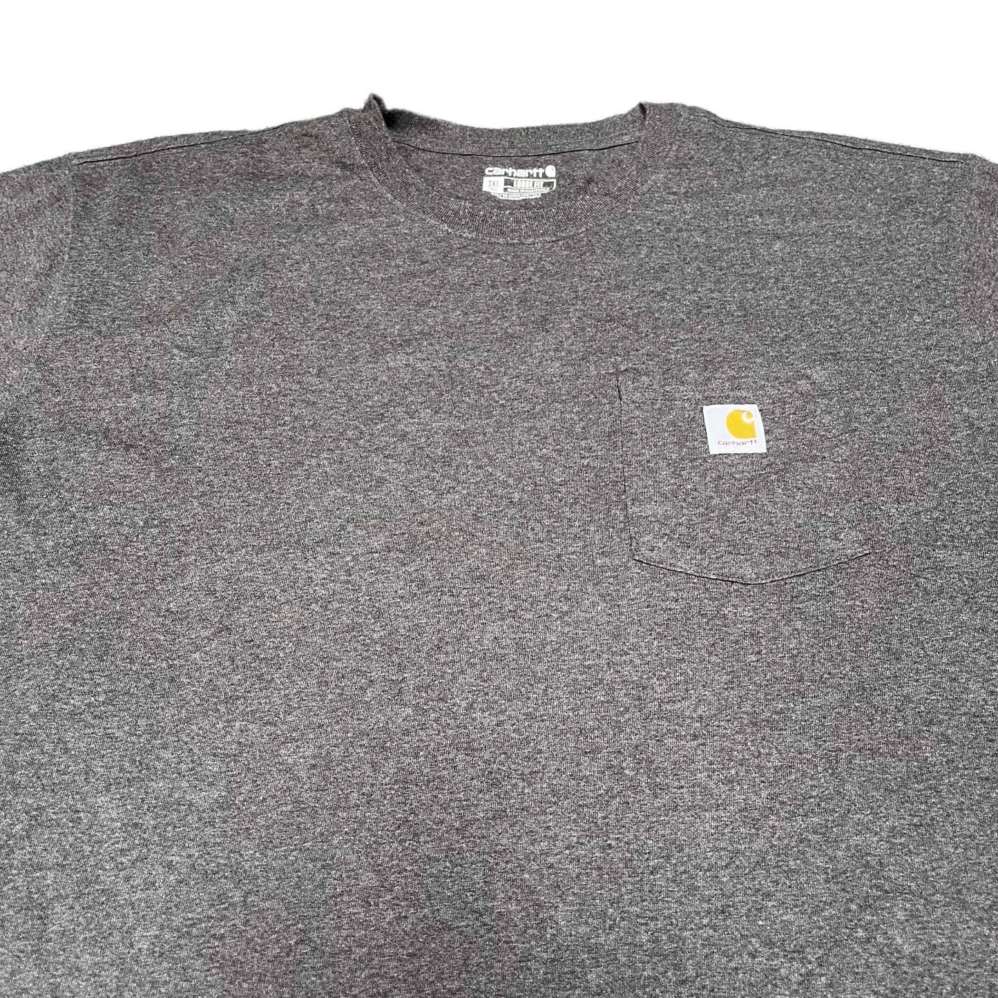 Carhartt Pocket T-Shirt Mens 2XL Tall Grey Heather Loose Fit Workwear Summer Tee