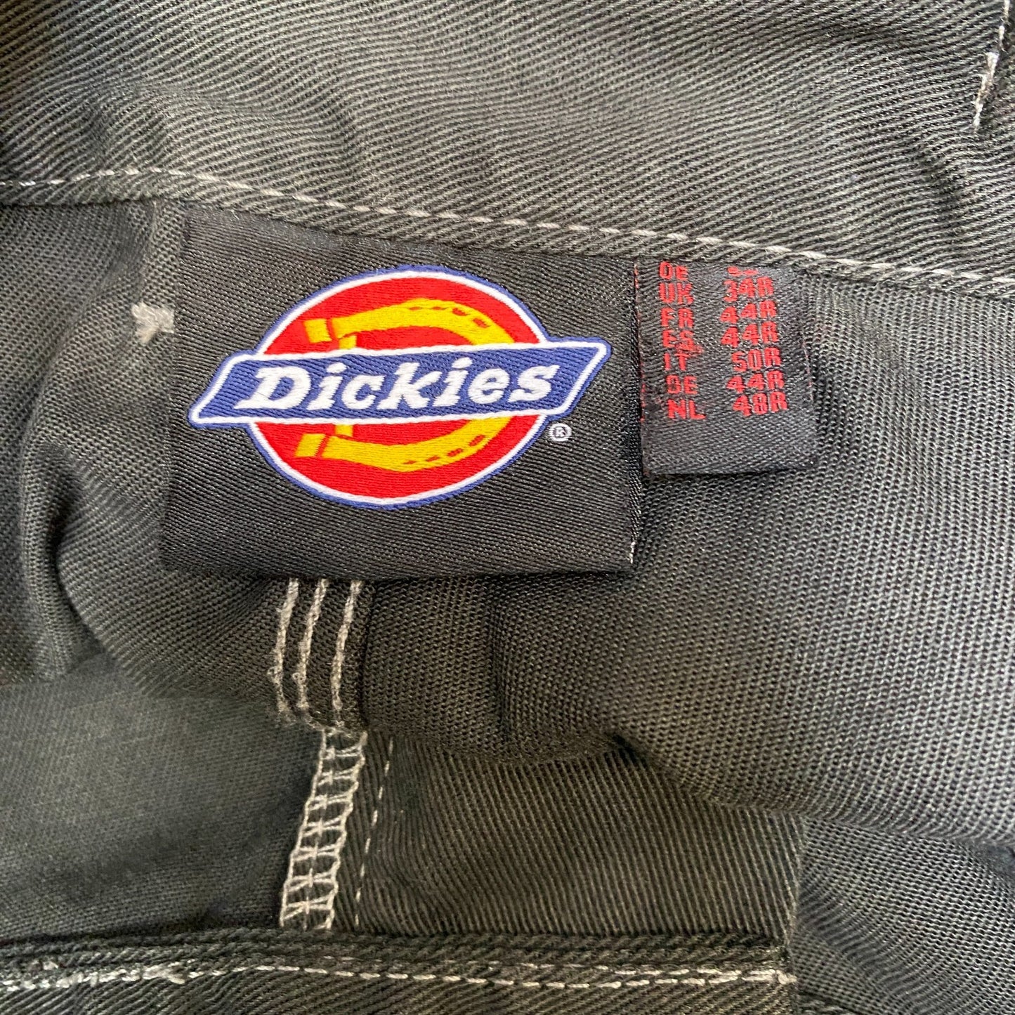 Dickies Industrial Cargo Trousers Men 34" Waist Black Double Knee Comfort
