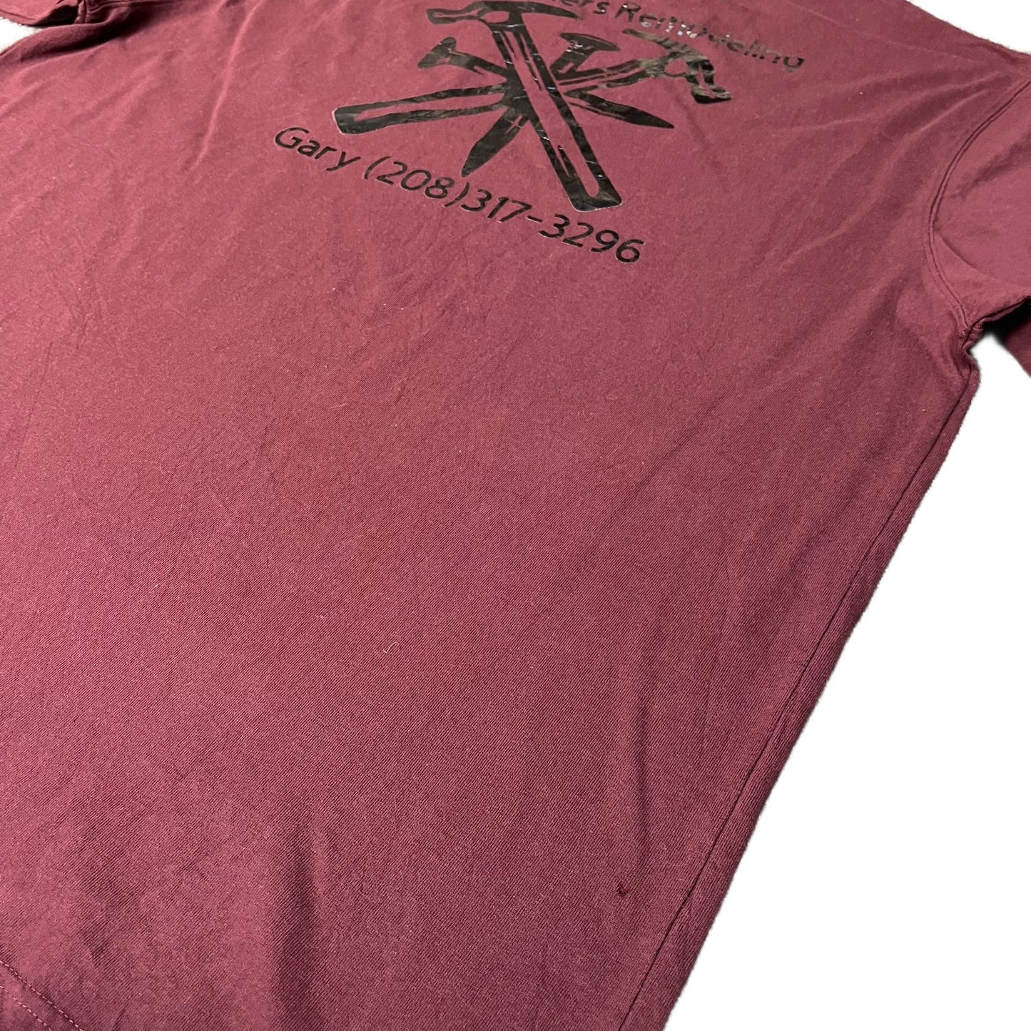 Carhartt Pocket T-Shirt Mens XL Tall Maroon Loose Fit Short Sleeve Summer Tee