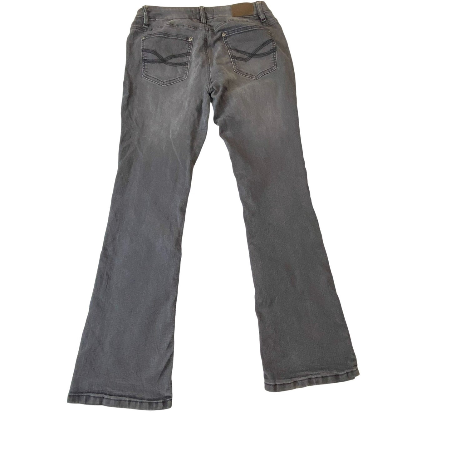 John Baner Jeans Womens Large W30 L29 Grey Denim Bootcut Flat Front Outdoor