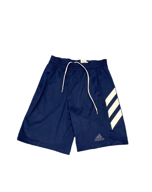 Adidas Sports Shorts Navy Blue Mens M Front Logo