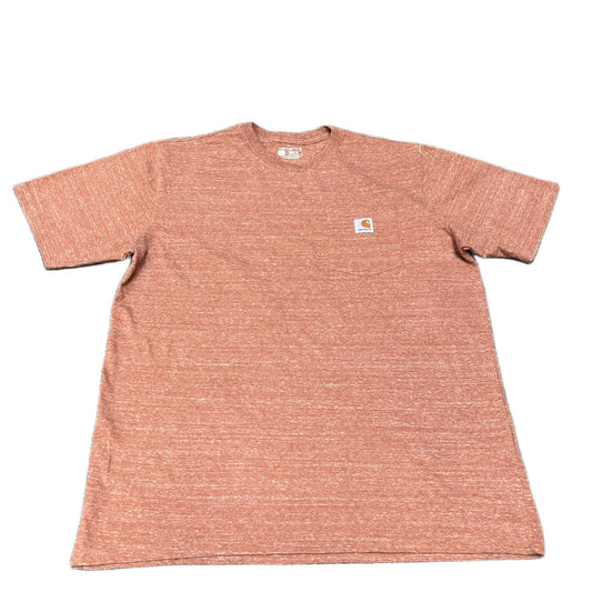Carhartt Pocket T-Shirt Mens Large Heather Peach Loose Fit Short Sleeve Tee
