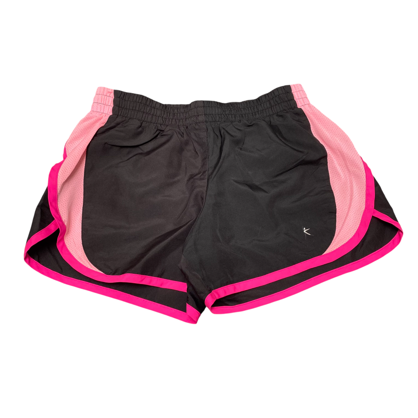 Running Sprinter Shorts Womens Large Black Pink Side Mesh Athletic Dolphin Hem