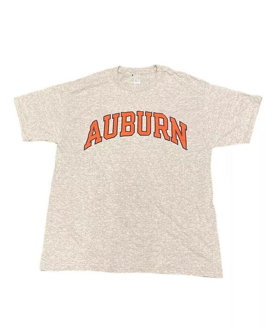 Champion Auburn T-Shirt Grey Womens L Front Logo