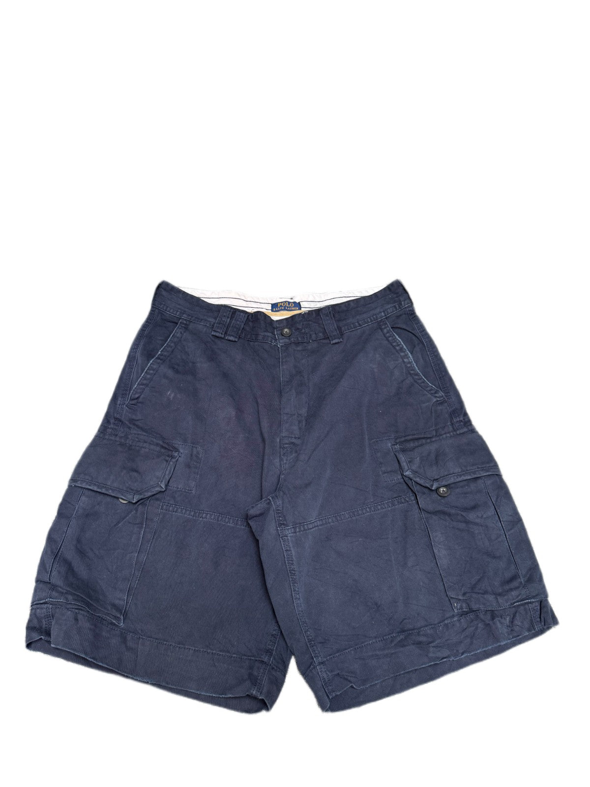 Polo Ralph Lauren Classic Cargo Shorts Fits as Men L 34" Waist Navy Blue Outdoor