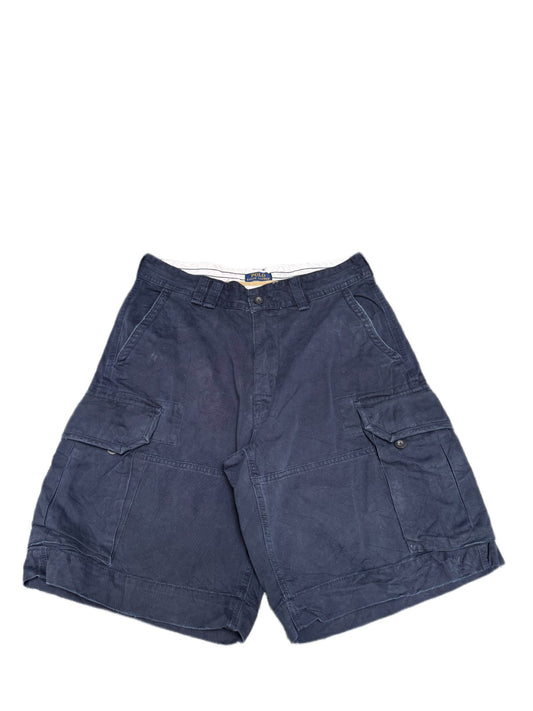 Polo Ralph Lauren Classic Cargo Shorts Fits as Men L 34" Waist Navy Blue Outdoor