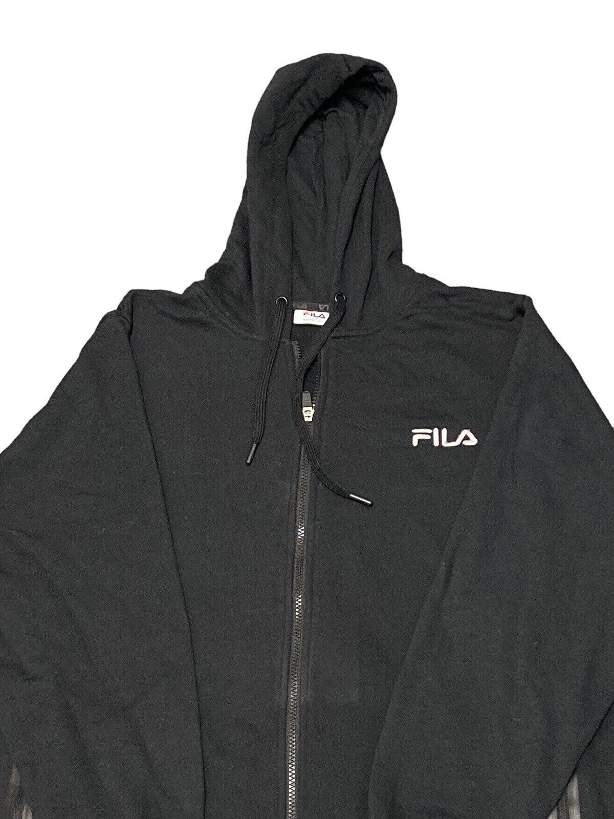 Fila Zip Up Hooded Jacket Black Women’s XL