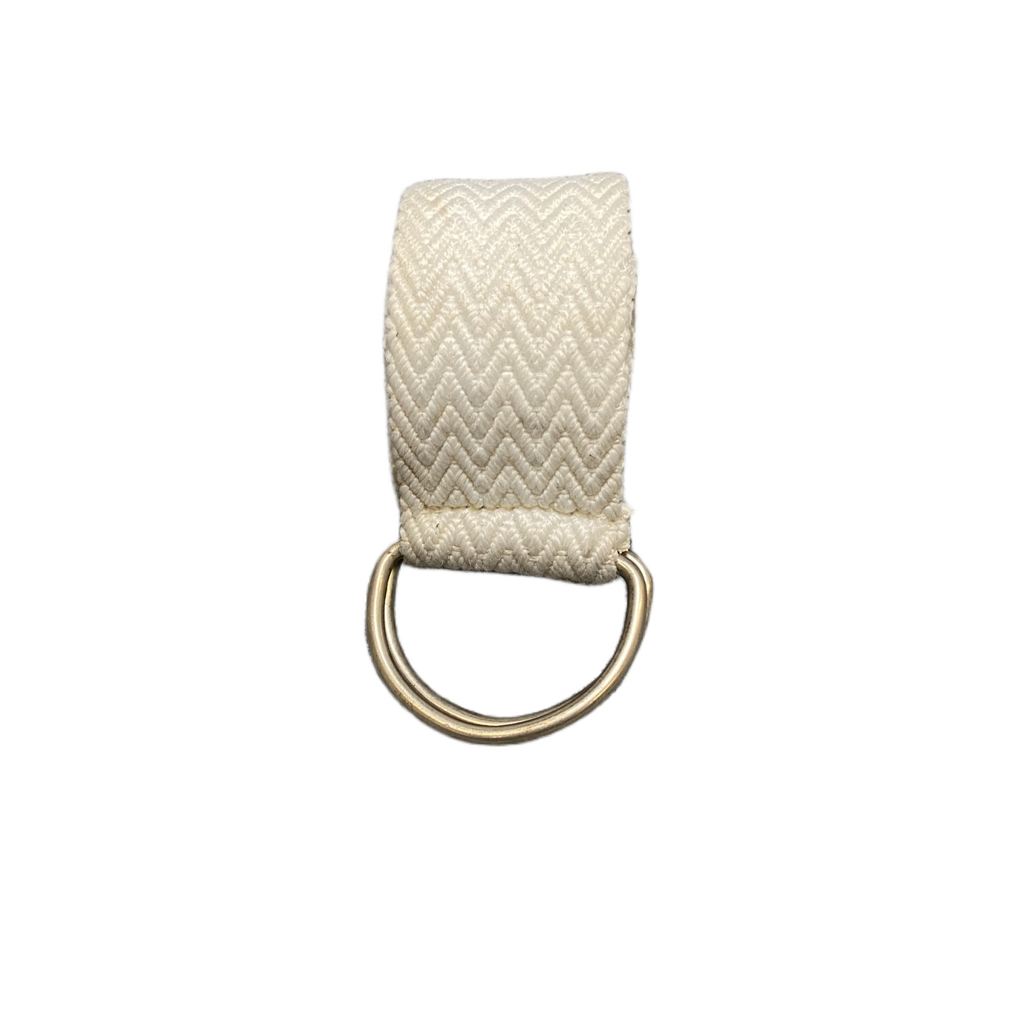 Womens Dress Waistband Belt Beige Braided Leather D-Ring Buckle Size 34 inches