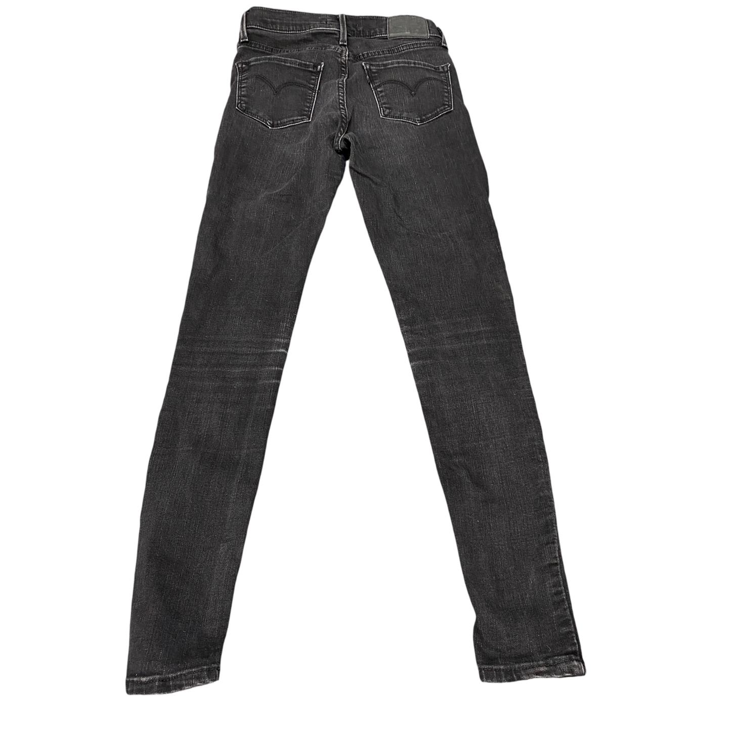 Levi's Jeans Womens 24" Waist Black Flat Front 720 High Rise Super Skinny Leg