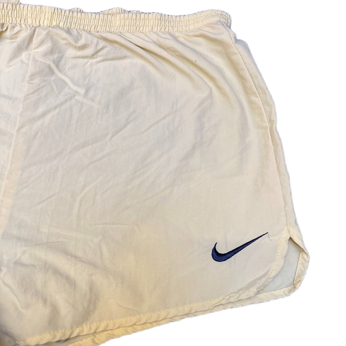 Nike Running Sprinter Shorts Womens S 29" Waist Yellow Elastic Waist Dolphin Hem