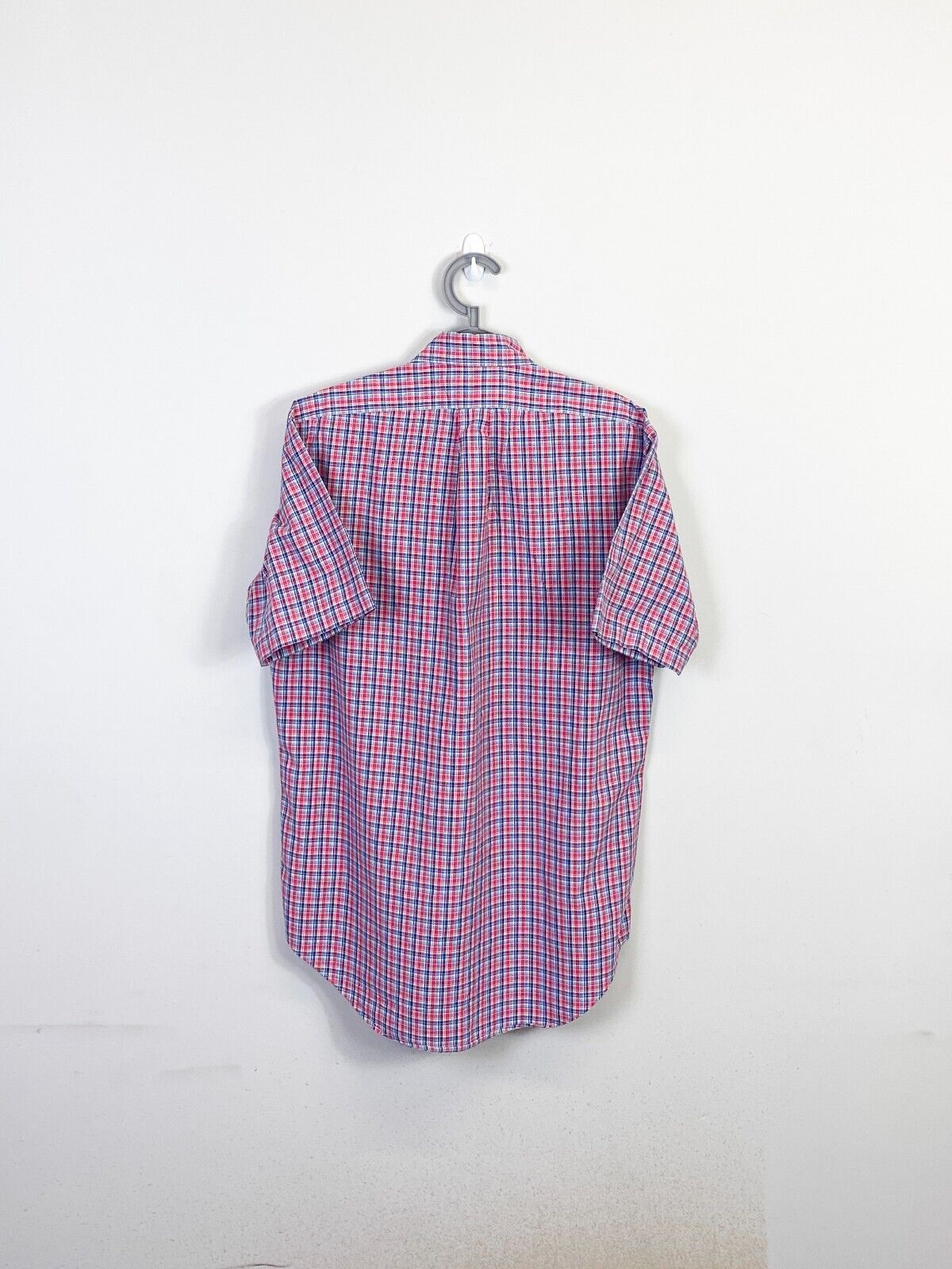 Ralph Lauren Shirt Mens Large Red Plaid Classic Fit Small Blue Polo Pony Logo