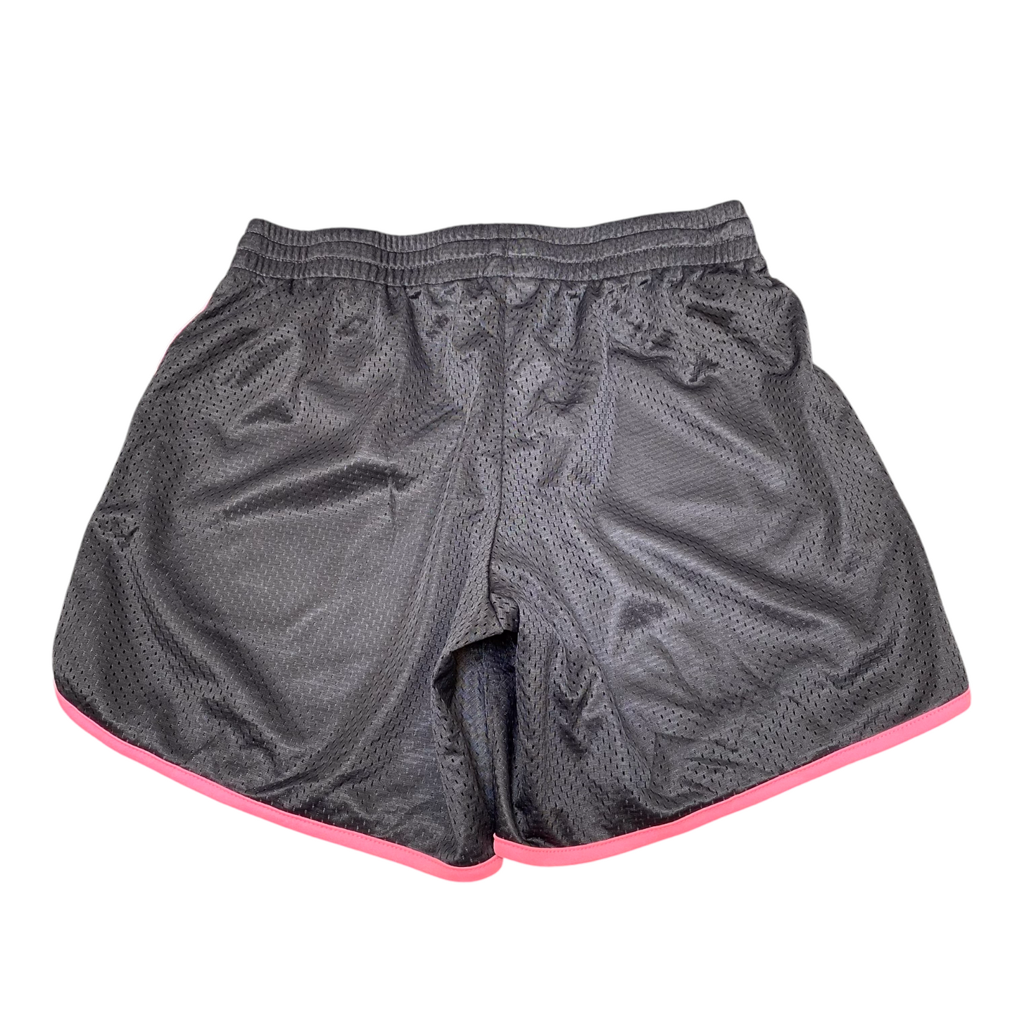 Running Shorts Womens Large Black Mesh Athletic Fit Drawstring Waist Dolphin Hem