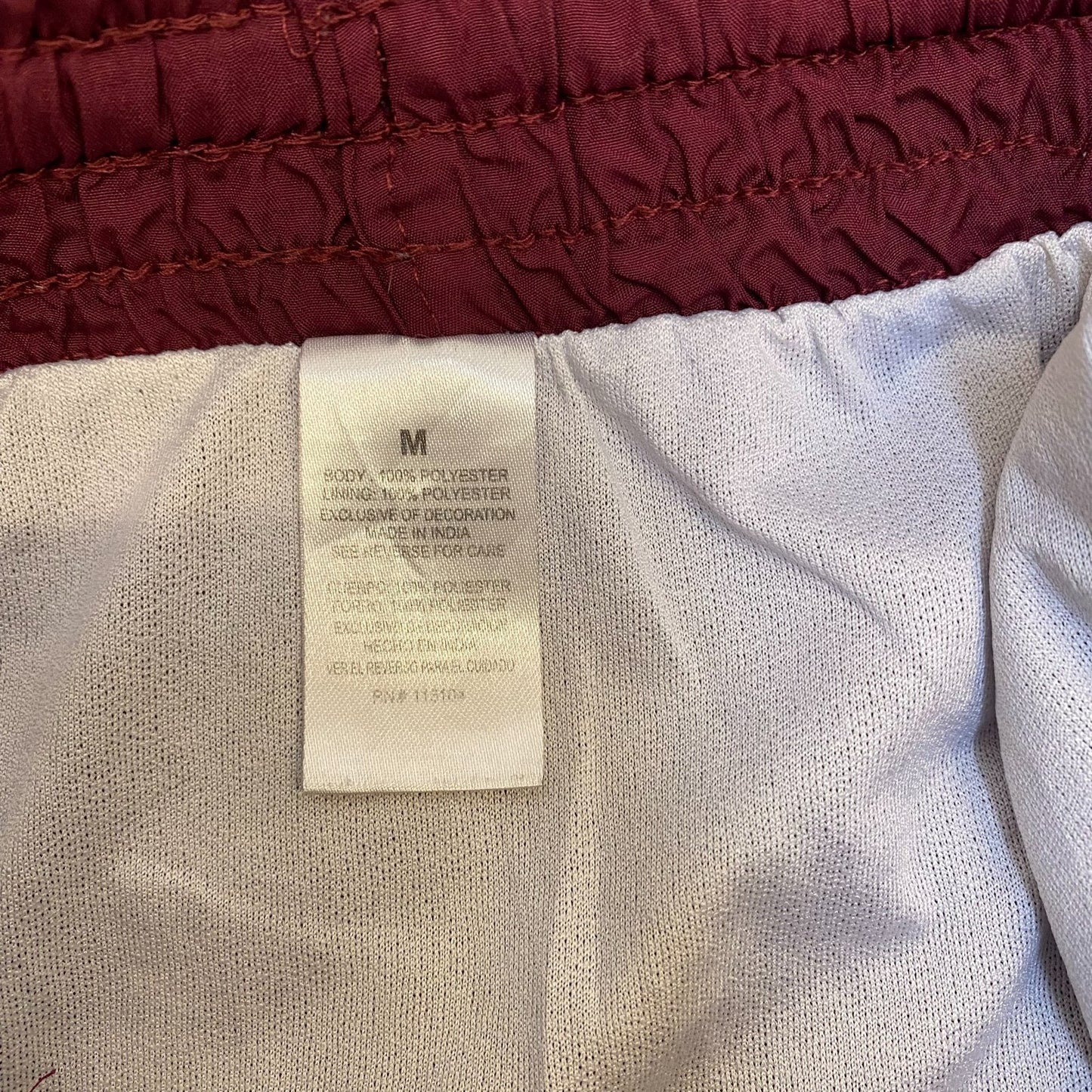 Running Sprinter Shorts Medium Red Elastic Waist Drawstring Athletic Gym Fit