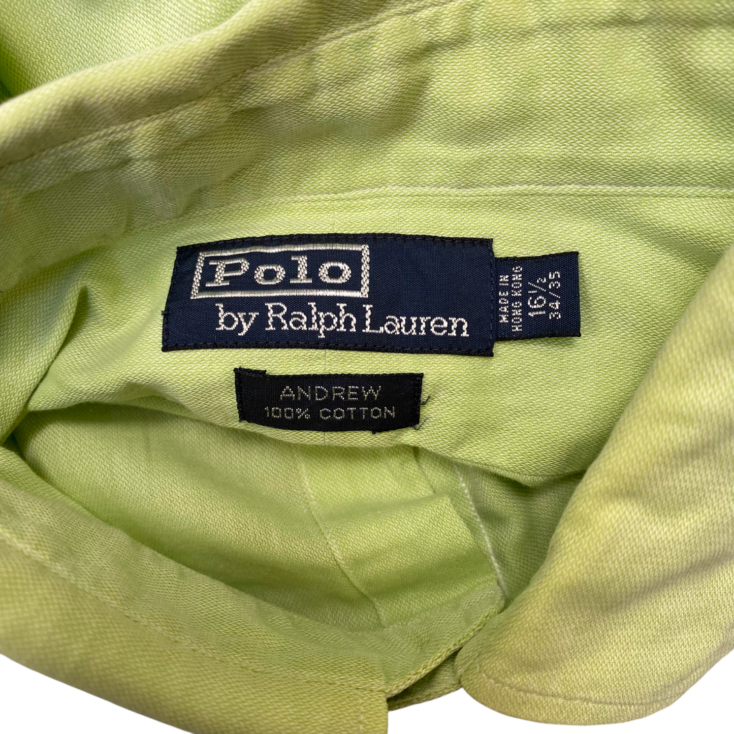 Polo Ralph Lauren Formal Shirt Mens L Green Long Sleeve Blue Pony Button Down