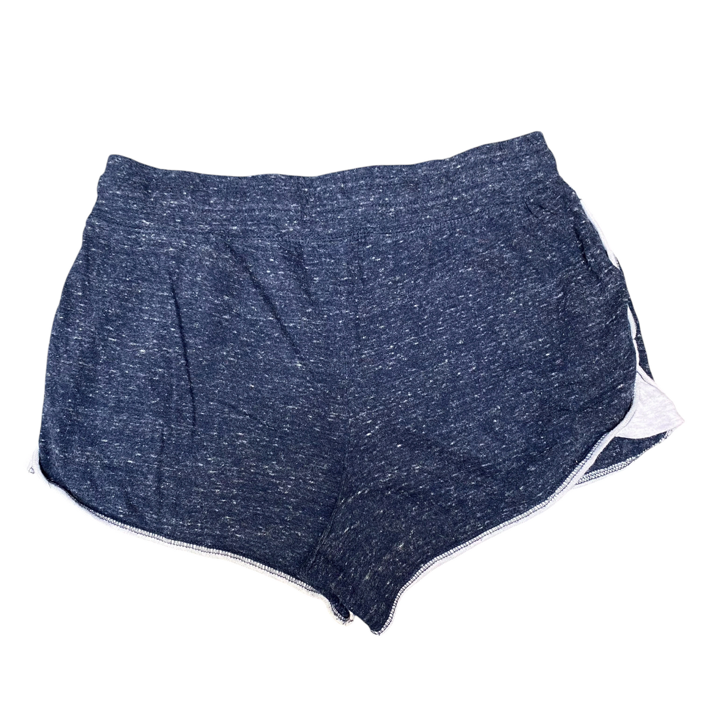 Running Sprinter Shorts Womens Large Blue Athletic Drawstring Waist Dolphin Hem