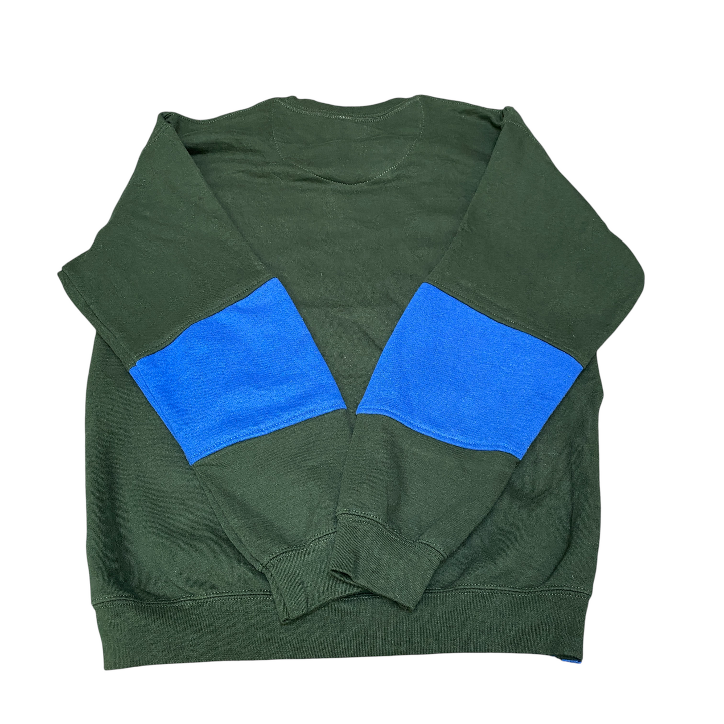 Nike Reworked Sweatshirt Mens M Green Blue Embroidered Spellout Logo Vintage Y2K