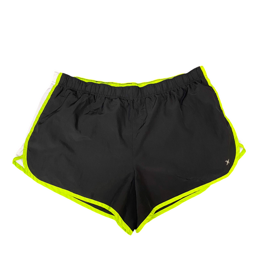 Running Sprinter Shorts Womens XL Black Gym Performance Semi-Fitted Dolphin Hem