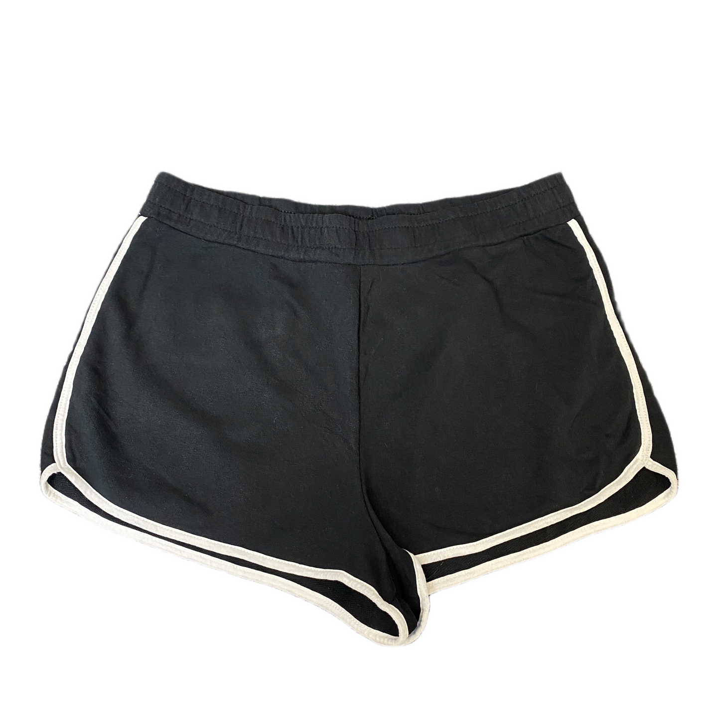 Running Sprinter Shorts Womens L 31" Waist Black Athletic Workout Dolphin Hem