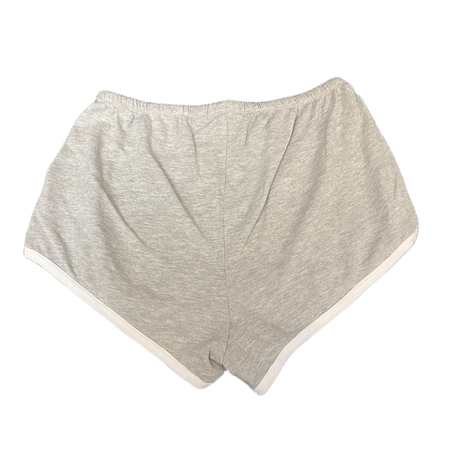 Running Sprinter Shorts Womens L 30" Waist Grey Athletic Gym Workout Dolphin Hem
