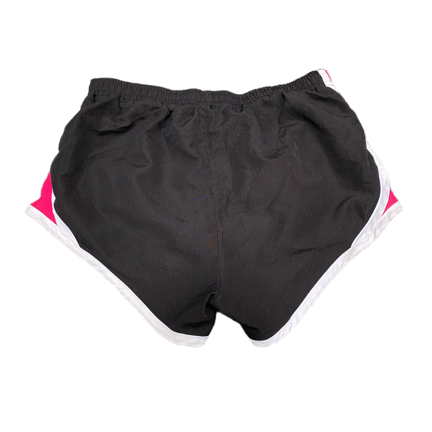 Running Sprinter Shorts Womens L 24" Waist Black Pink Athletic Gym Dolphin Hem