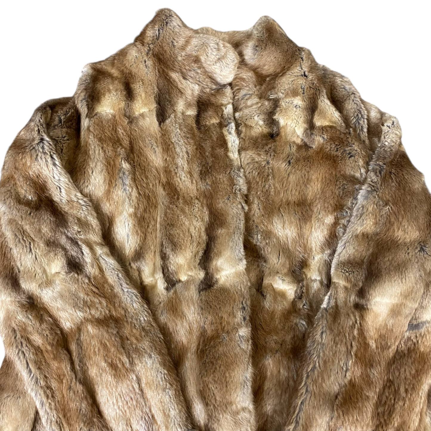 Womens Mint Faux Fur Jacket Medium Brown Lined Soft Cozy Warm Winter Long Sleeve